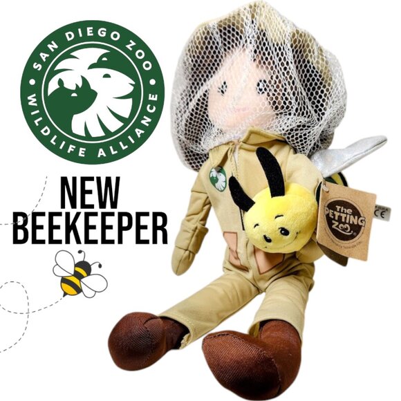 NEW San Diego Zoo Wildlife Alliance Beekeeper Woman Honeybee Bee Beekeeping NEW - Picture 1 of 12